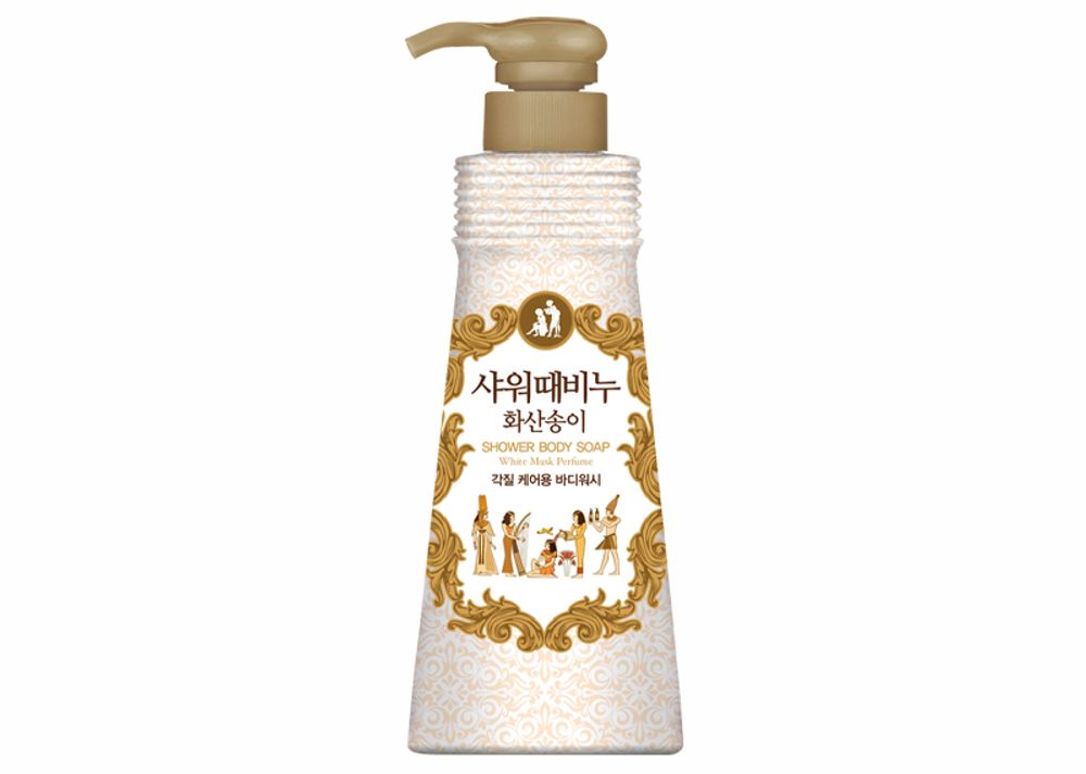 [MUKUNGHWA] Shower’n Scrub Volcanic Charcoal with Musk Perfume 900ml _ Liquid Soap, Body Soap, Hypoallergenic Scrub